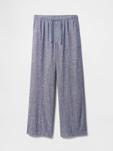 Image of Gap Womens Wide Leg Linen Pull on Pant