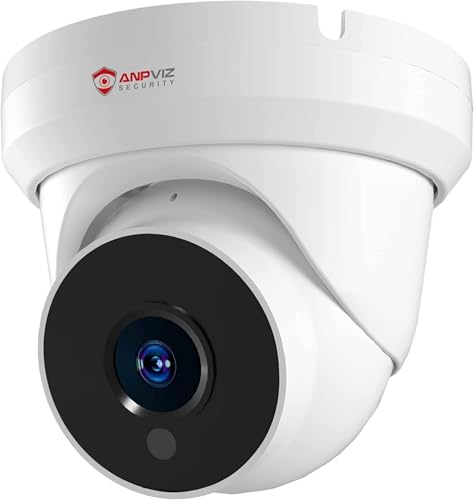 Anpviz 4MP PoE IP Turret Camera with Microphone/Audio, IP Security