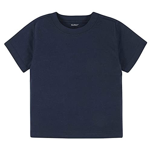 Image of Gerber Baby & Toddler 5-Pack Solid Short Sleeve T-Shirts Jersey 160 GSM