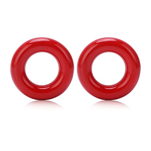 Golf Weighting Ring Golf Swing Weighted Ring Golf Swing Weight Donut Golf Trainning Weighting Ring Protective Glossy Portable for Golf Warm Up Practice Outer Plastic Inner Iron (Red)