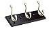 Richelieu Hardware T36751184 Utility Hook Rack 10 in (255 mm), Matte Nickel and Espresso