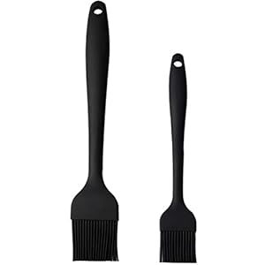 2-delige bakkwasten, 26 + 21 cm, siliconen penseel voor bakken, keuken, grillkwast, 230 graden Celsius, hittebestendig, BPA-vrije siliconen kwast, oliekwast voor pan, keuken, bakken, koken,