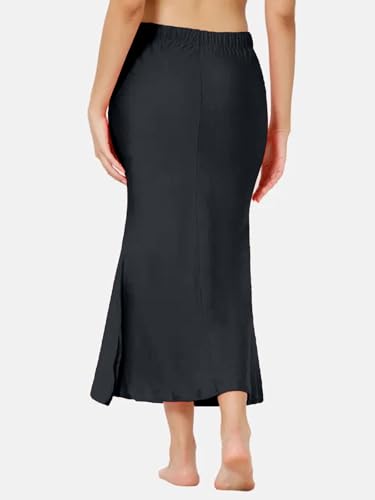 Image of Selvia Women's Lycra Blend Solid Elastic Side Slit Straight Saree Shapewear Petticoat || Saree Shapewear for Women|| Saree Petticoat for Women