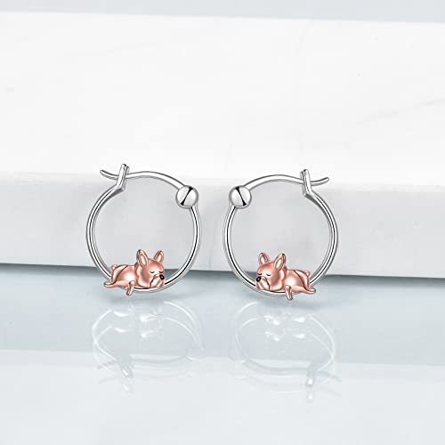 Cute Animal Hoop Earrings 925 Sterling Silver Jewelry Birthday Gifts for Women3