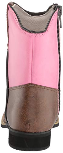 Ad Tec Cowboy Boots for Kids, Classic Rodeo Style Footwear with Pointed Toe & Side Zipper, Slip on Pull Tabs Reinforced Stiched Upper3