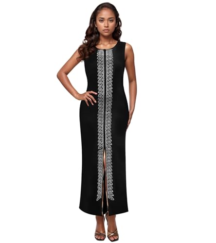 Image of PORRCEY Women's Sexy Elegant Rhinestone Bodycon Dress Hot Drilling Clubwear