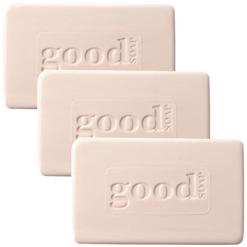 Alaffia Good Soap Coconut 3-Pack Long-Lasting Bar Soap Crafted with Fair Trade Shea Butter 5 Oz Ea