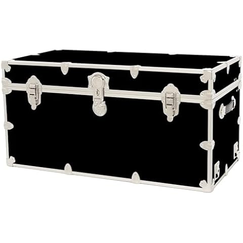 Rhino Trunk & Case Classic XXL Home Storage & College Trunk - 36"x18"x18", 1500+ lbs Capacity, Many Colors, Soft-Close Lid. USA Made Secure Dorm Furniture & Organization, Steamer Style Blanket Chest Cover