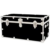 Rhino Trunk & Case Classic XXL Home Storage & College Trunk - 36'x18'x18', 1500+ lbs Capacity, Many Colors, Soft-Close Lid. USA Made Secure Dorm Furniture & Organization, Steamer Style Blanket Chest