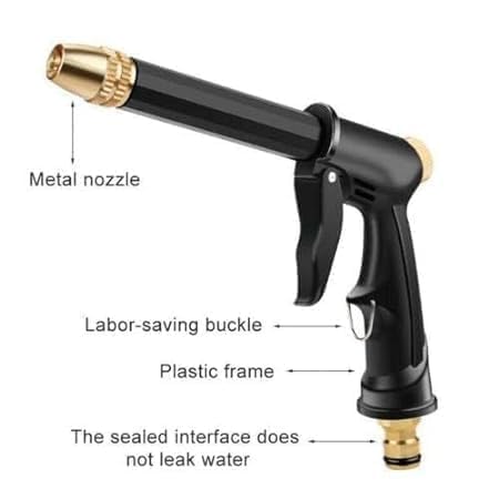 Image of Bike Washing Spray Gun Machine, Water Pressure Gun for Car Wash, Water Gun - High Pressure Water Spray Gun for Car and Bike Cleaning, Heavy Duty Jet Spray for Car Wash, Nozzle for Garden Hose