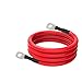 6 AWG Battery Cables 6 Gauge Battery Power Inverter Cable with 5/16 Inch Tinned Copper Lugs Both Ends for Solar Marine Boat RV Car Motorcycle 2 pcs (3FT)