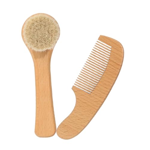 FOMIYES 1 Juego Traje De Lavado Para Bebés Herramienta De Cepillo De Champú Masajeador Peine De Ducha De Bebé Cepillo Recién Nacido Peine De Masaje Para Bebés Haya Light Brown