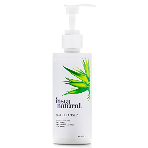 Acne Face Wash With Salicylic Acid - Cleanser Treatment for Smooth Complexion - Clears Blackheads, Hormonal Breakouts, Pimples, Acne Scars & Blemishes - For Men & Women - InstaNatural - 6.7 oz - Thumbnail 5