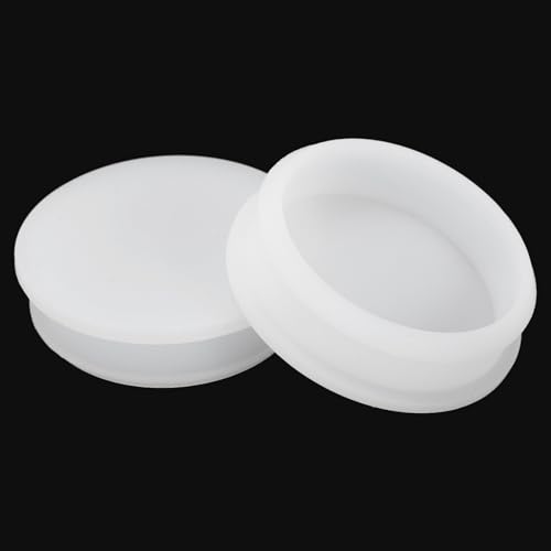 Image of MECCANIXITY Silicone Snap in Locking Hole Plugs Rubber Panel Seal Cover Flush Type Panel Round for Kitchen Rubber Bulkheads Waterproof Sealing Plugs 56.6mm /2.23 Inch Dia Transparent,Pack of 2