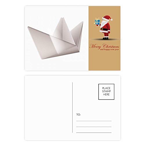 Cartes postales père Noël origami lot de 20 pour accompagner vos cadeaux