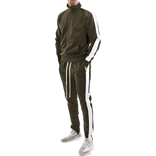 Costume deux pièces homme vert XXL avec poche zippée My Bling