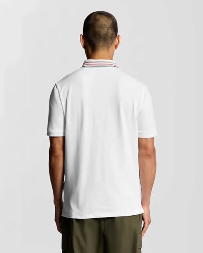 Polo rayé Lyle & Scott homme t-shirt col liseré gunmetal foam - 6