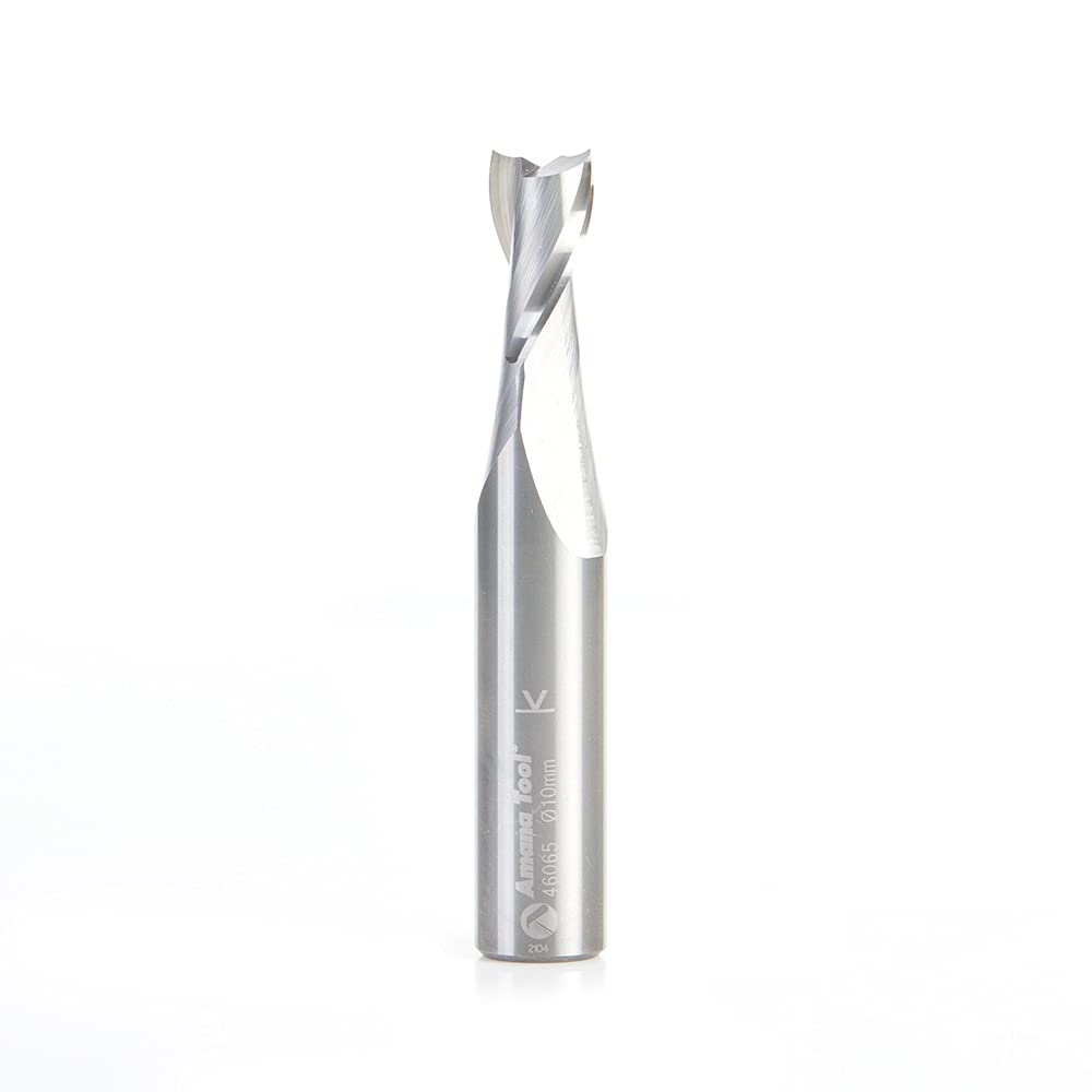 Amana Tool 46065 SC Spiral Plunge 10mm D x 3/4 CH x 1/2 SHK x 3 Inch Long 2 Flute Up-Cut Router Bit — image 1