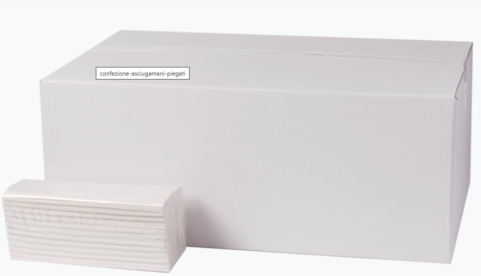 Asciugamani in Carta Piegati a Z 3750 Salviette – 2 Veli, Compatibili con Dispenser, per Uffici, Palestre e Bagni Pubblici