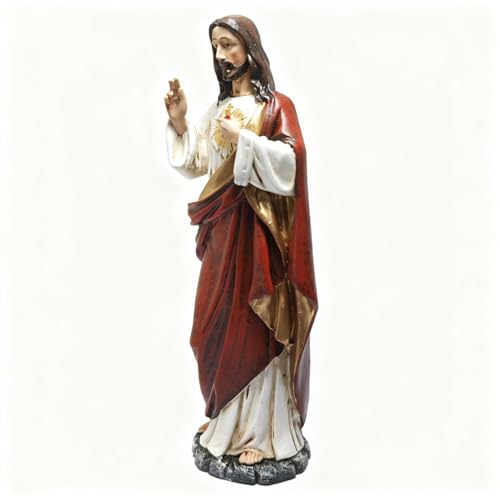 Estatua Sagrado Corazón de Jesús 6 pulgadas Resina miniatura 2