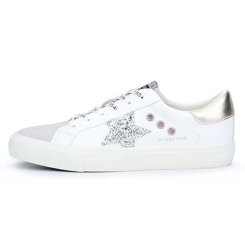 Image of VINTAGE HAVANA Grande Women's Fashion Sneakers White Silver Gold 6.5