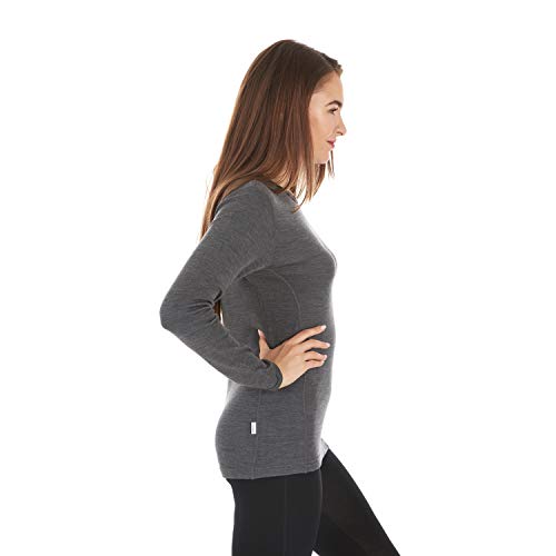 100% Merino Wool - Women's Midweight Base Layer - Long Sleeve Crew3