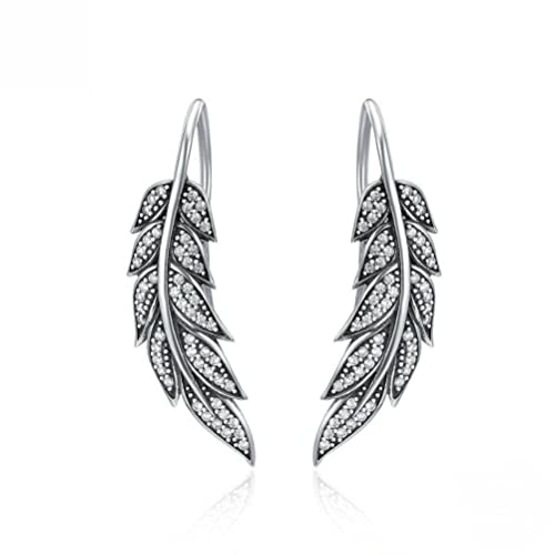 Boucles d'oreilles à feuilles japonaises et coréennes hypoallergéniques en argent 925