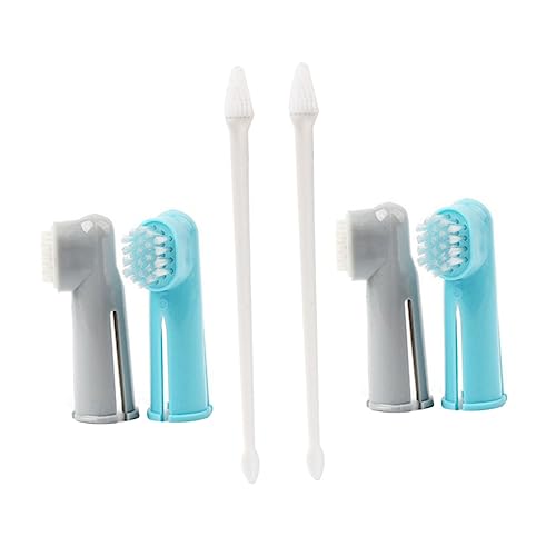 BESPORTBLE 2 Set Pet Toothbrush Set Finger Gloves for Dogs Cats Safe Pet Cleaning Kit
