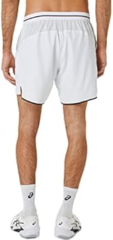 ASICS Short masculino de 17 cm, Branco brilhante, GG | Amazon.com.br
