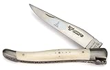 LAGUIOLE en Aubrac Taschenmesser 12 cm L0212OSIF Griff Knochen Messer Klinge und Backen matt