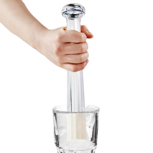 Moldeador de bebidas | Elegante trituradora de hielo de cóctel de 9.45 pulgadas, herramienta de cocina para el hogar para crear deliciosos mojitos y otras bebidas a base de frutas, con base dentada