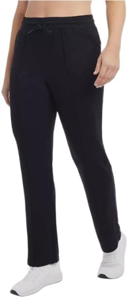 Danskin Women's Scuba Active Pockets High Waist Pants, Black, Small