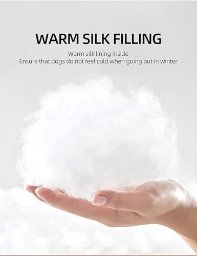 Hundemantel Hundejacken mit Geschirr, Winter warme Jacke Winddicht Haustier Kleidung mit Tasche Design Schneeanzug Hundejacken für kleine mittlere Hunde (Rot, M)