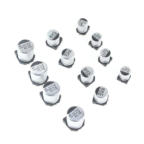 Kit condensateur électrolytique SMD aluminium 1UF-220UF set assorti 16V 25V 50V pour soudure