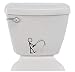 Bathroom Toilet Sticker Decal - Stick Figure Fishing - Funny Fun Home Decor