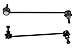 PartsW 2 Piece Suspension Kit Front Sway Bar End Link - Driver & Passenger Side for Nissan Altima 2007-2012 All Models