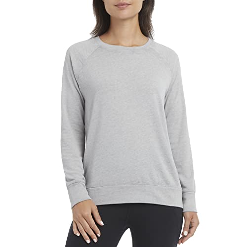 Image of Danskin Women's Long Sleeve Mineral Wash Pullover Top
