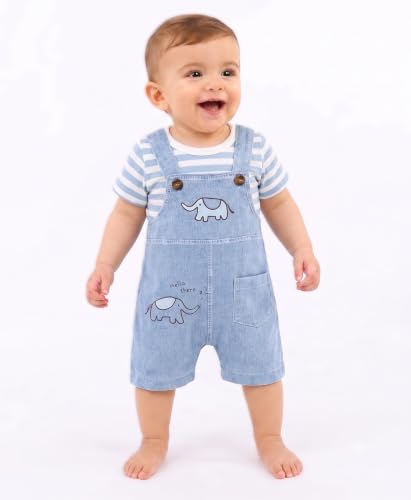 Image of Krishn Cotton Printed Dungaree Set | Kids Dress for Baby Boys and Baby Girls