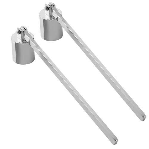 BDKMMS Candle Snuffers, 2Pcs Stainless Steel Candle Extinguisher with Extended Handle for Most Candles