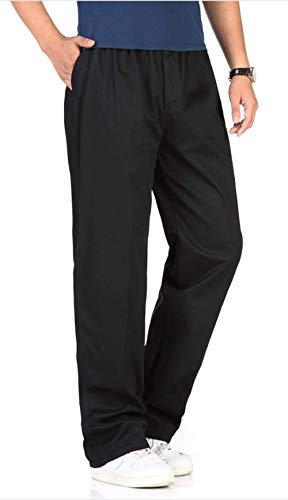 Men’s Relaxed Fit Fleece Lined Elastic Waist Drawstring Straight Leg Warm Pant2