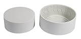 Rayher Silikon Gießform Schale Wichtelrand, 13,5 cm ø, Höhe 5 cm, zum Ausgießen mit Kreativ Beton, Art Resin Gießharz, Raysin-Gießpulver, Gießform Untersetzer, 36193000, Grau
