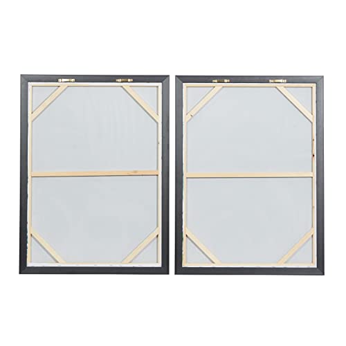 CosmoLiving by Cosmopolitan Canvas Leaf Tropical Framed Wall Art with Silver Frame, Set of 2 24"W, 32"H, Green - Image 8