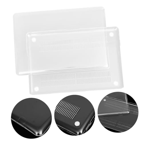Carcasa Macbook Pro SHINEOFI de plástico transparente y funda protectora delgada 4