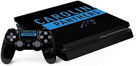 Skinit Decal Gaming Skin Compatible with PS4 Slim Bundle - Officially Licensed NFL Carolina Panthers Double Vision Design