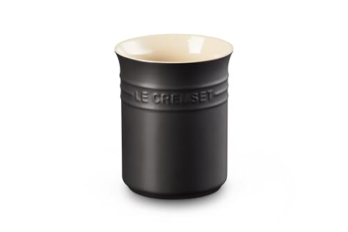 LE CREUSET Pot à Ustensiles, 1,1 L, Céramique, Noir Mat, 71501110000001