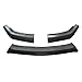 PAISEN Front Bumper Lip Compatible with 2024 2025 Mustang S650 GT Ecoboost，Carbon Fiber ABS Material Front Bumper Air Intake Lower Lip Protection Trim Spoiler，3PCS