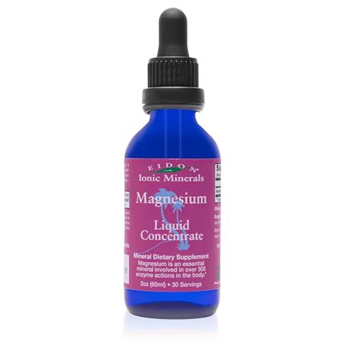 Eidon Liquid Magnesium Concentrate - Ionic Magnesium Chloride Drops for Men and Women, Supports a Sense of Calm and Muscle Relaxation, Bioavailable, No Additives or Preservatives - 2 oz