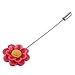ANAZOZ Joyería de Moda 1 Pcs Broche Broche Mujer Broche Acero Inoxidable Broche Flor Broche Rojo