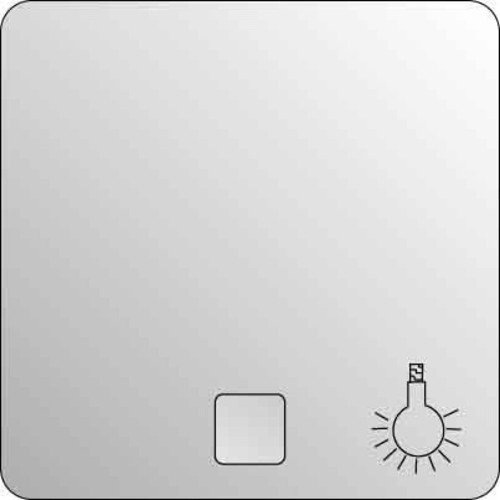 Preisvergleich Produktbild Elso 2131511 Wippe beleuchtet aufgedruckte Symbol Licht, edelstahleffekt