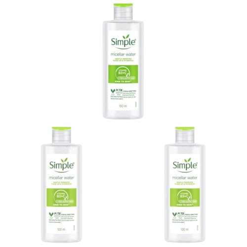 Image of Simple Kind To Skin Micellar Cleansing Water 100 ml | Gently Removes Make-Up & Hydrates | For All Skin Types (Pack of 3)